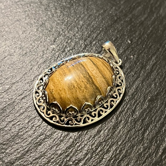 Karis Picture Jasper NWT Marked Karis STS Pendant - Picture 2 of 13